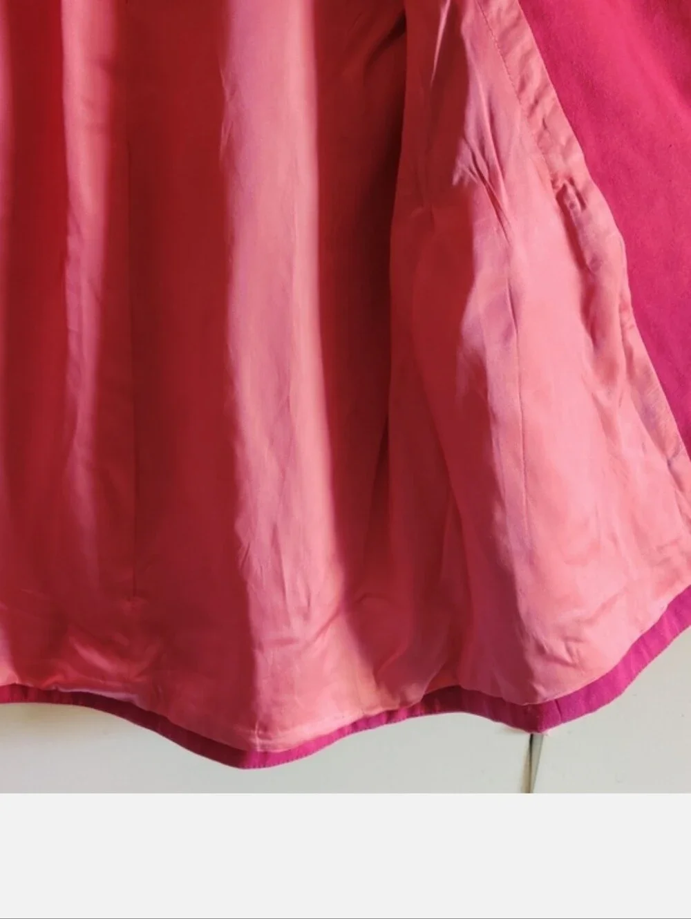 Vibrant Magenta Blazer & Printed Blouse Matching Set